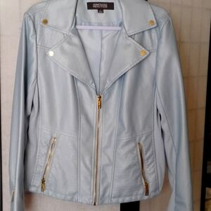 Kenneth Cole Reaction - Faux Leather jacket - NEW never been worn Size L -